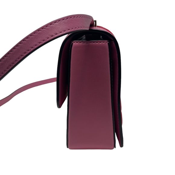 *RARE* MARC JACOBS The J Link Quilted Velvet & Leather Shoulder Bag - Pink & Red - Picture 8 of 14